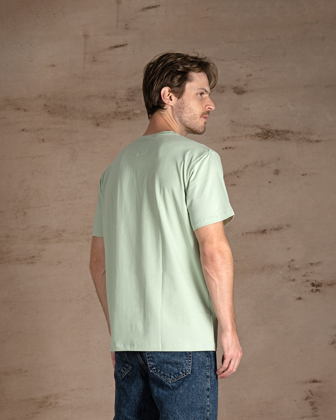 Light Green printed Cotton T-shirt