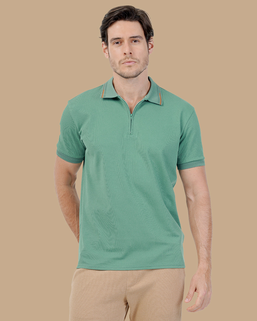 Green Cotton Polo Shirt