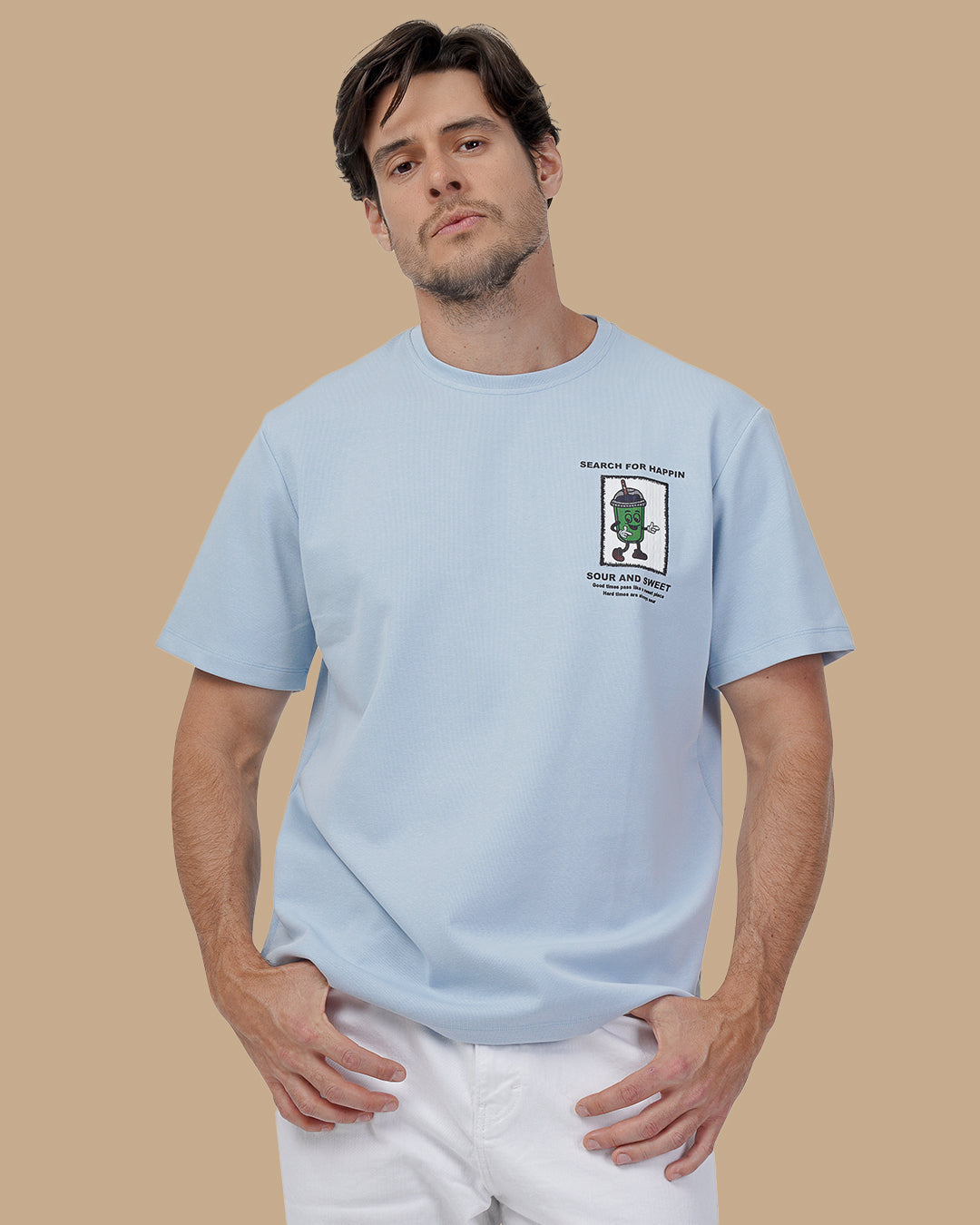 Baby Blue Cotton T-shirt