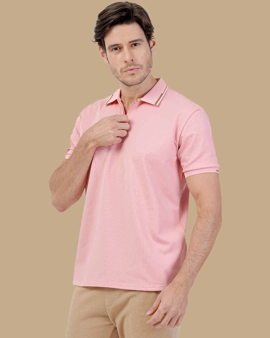 Rose Cotton Polo Shirt