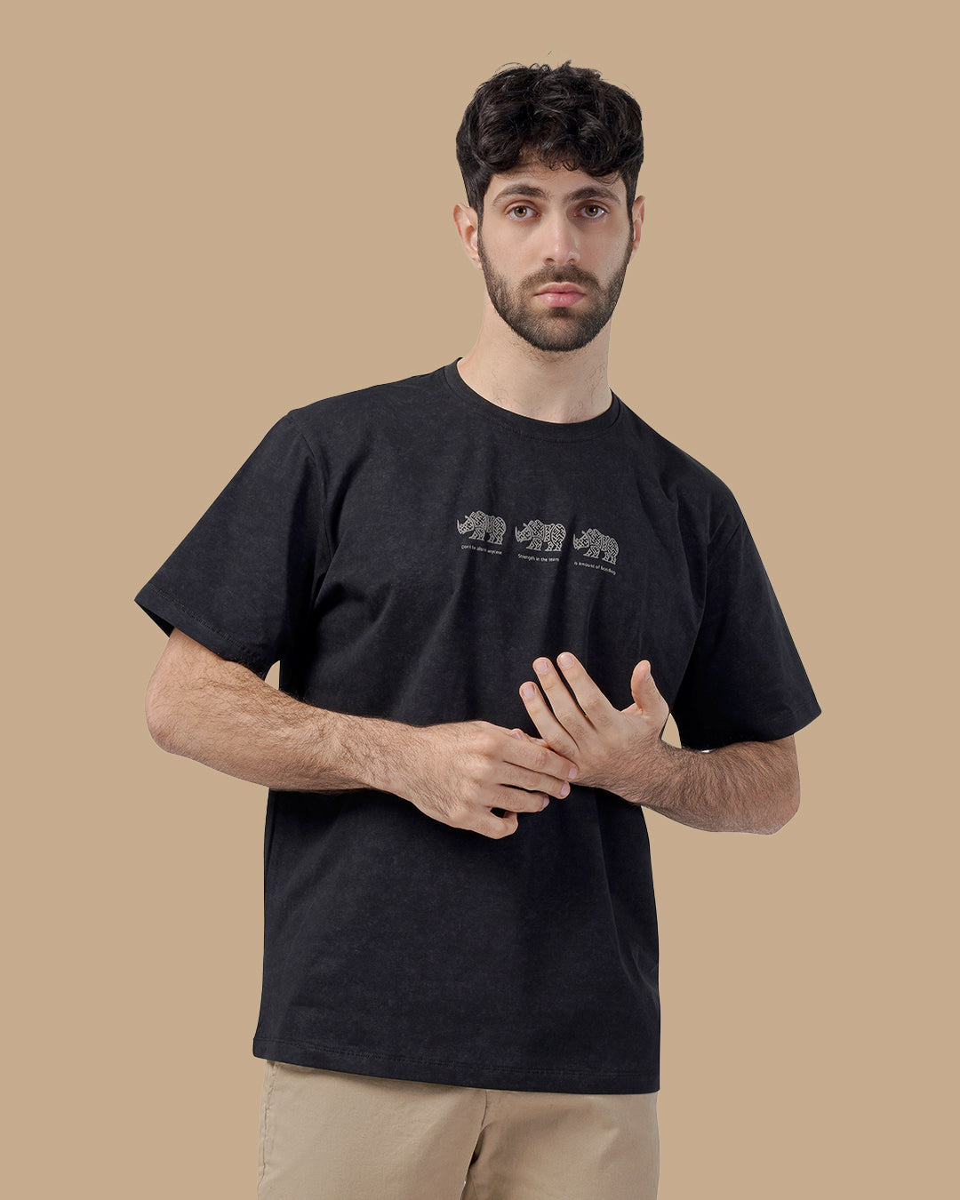 Black Cotton T-shirt