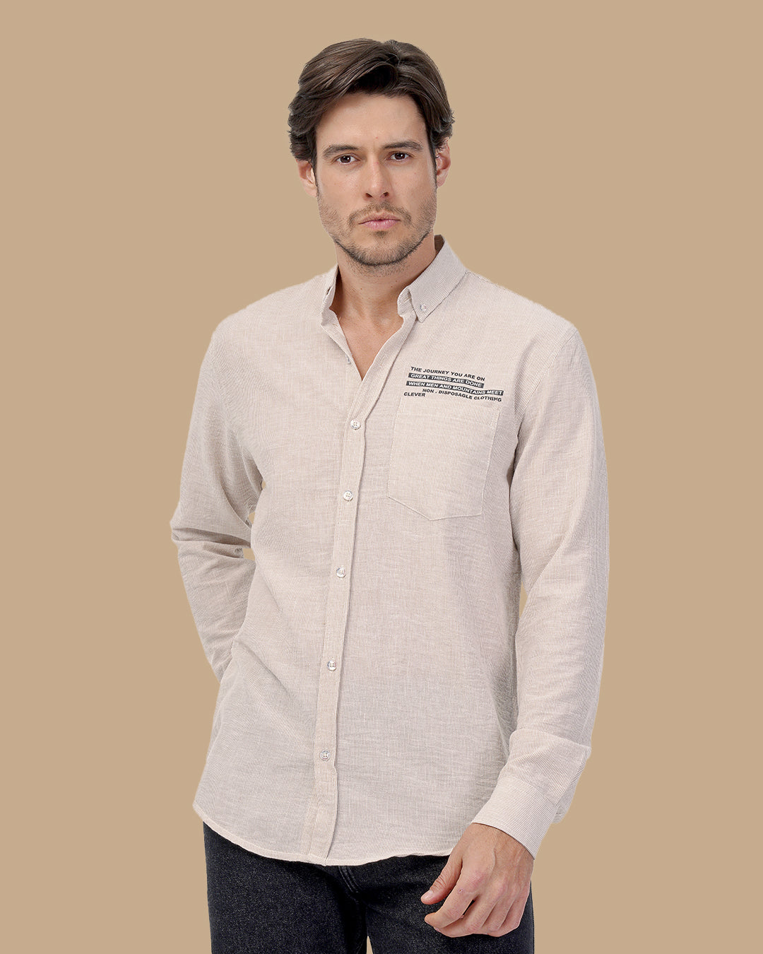 Light Brown Cotton shirt