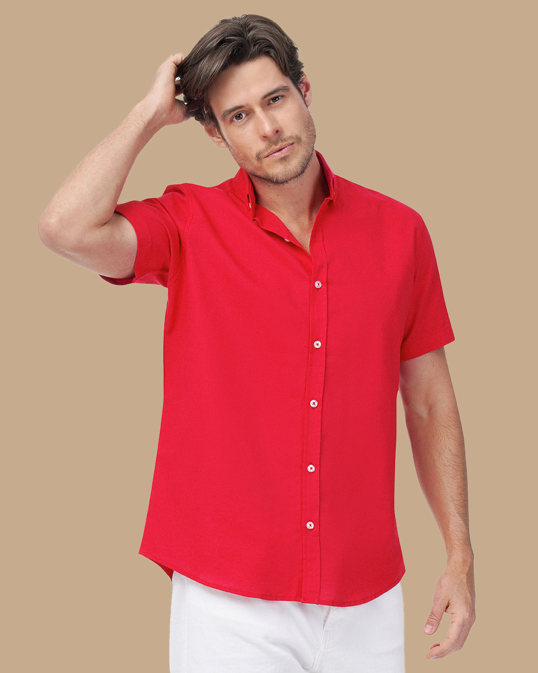 Red Linen shirt