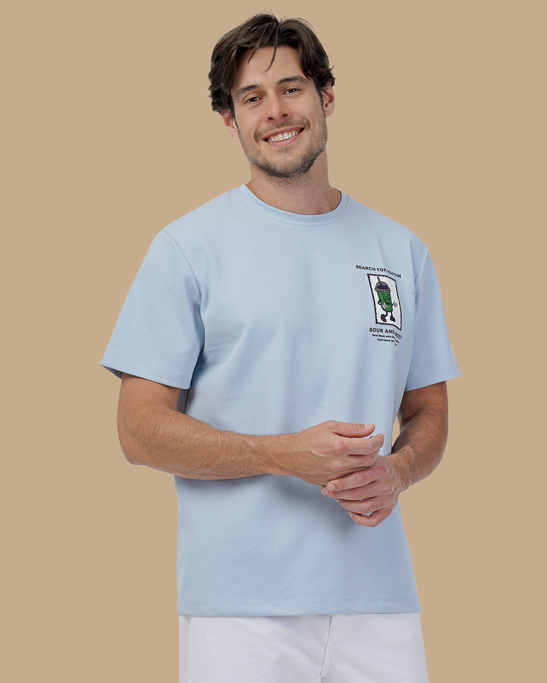 Baby Blue Cotton T-shirt