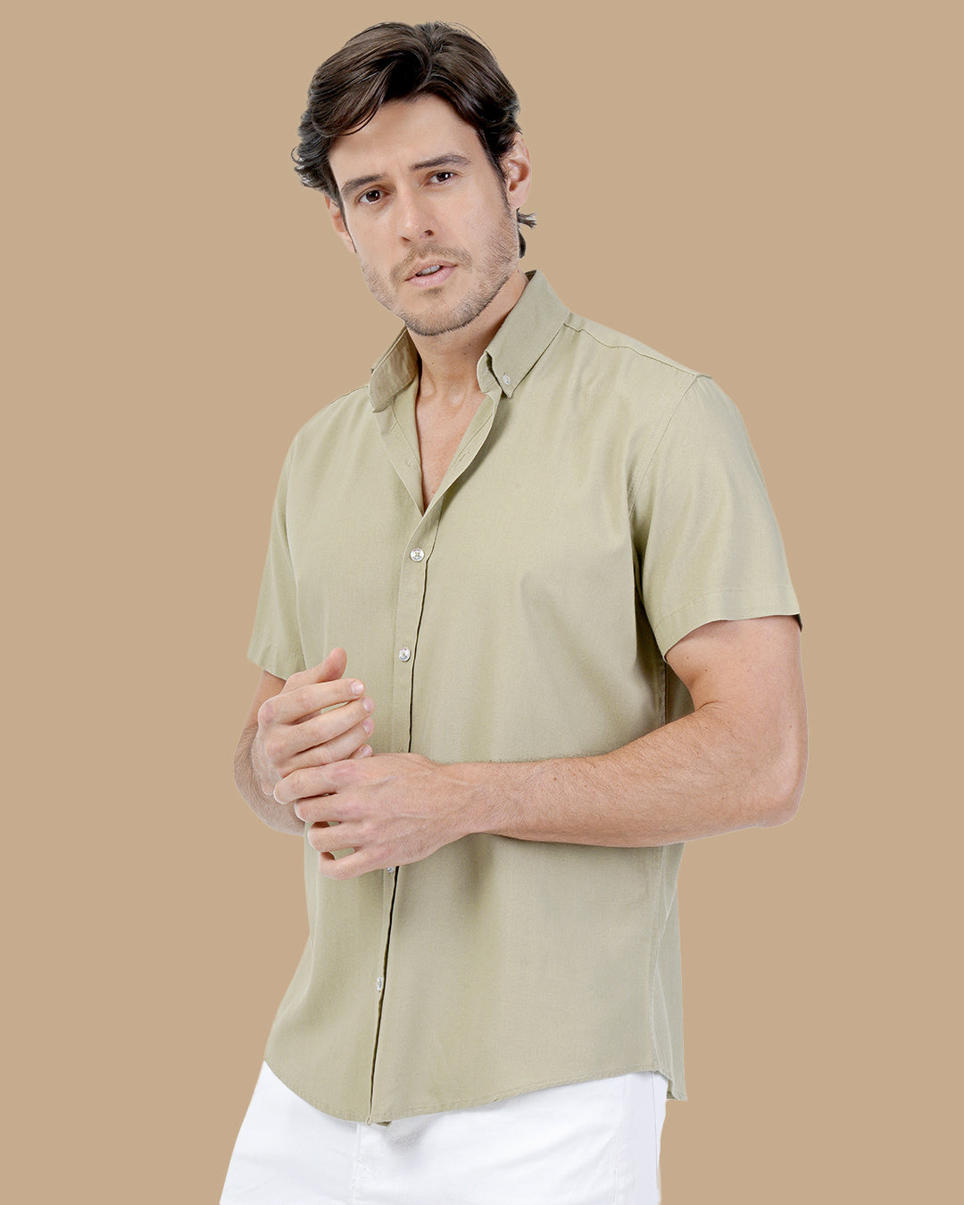 Light Olive Cotton shirt