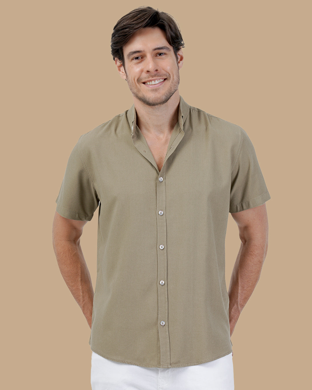 khaki Cotton shirt