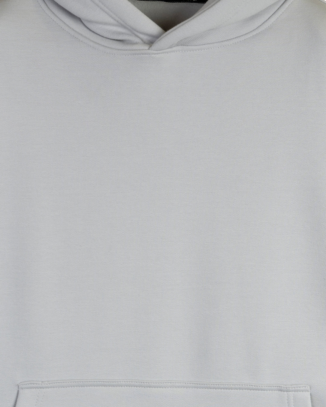 Grey Basic Cotton Hoodie