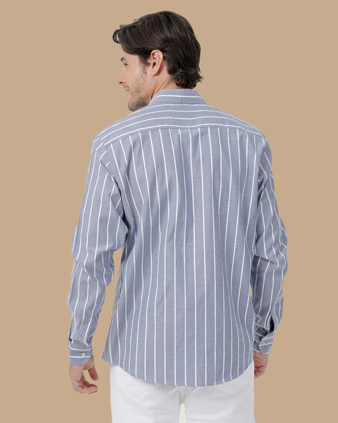 Navy Blue Cotton Big size shirt
