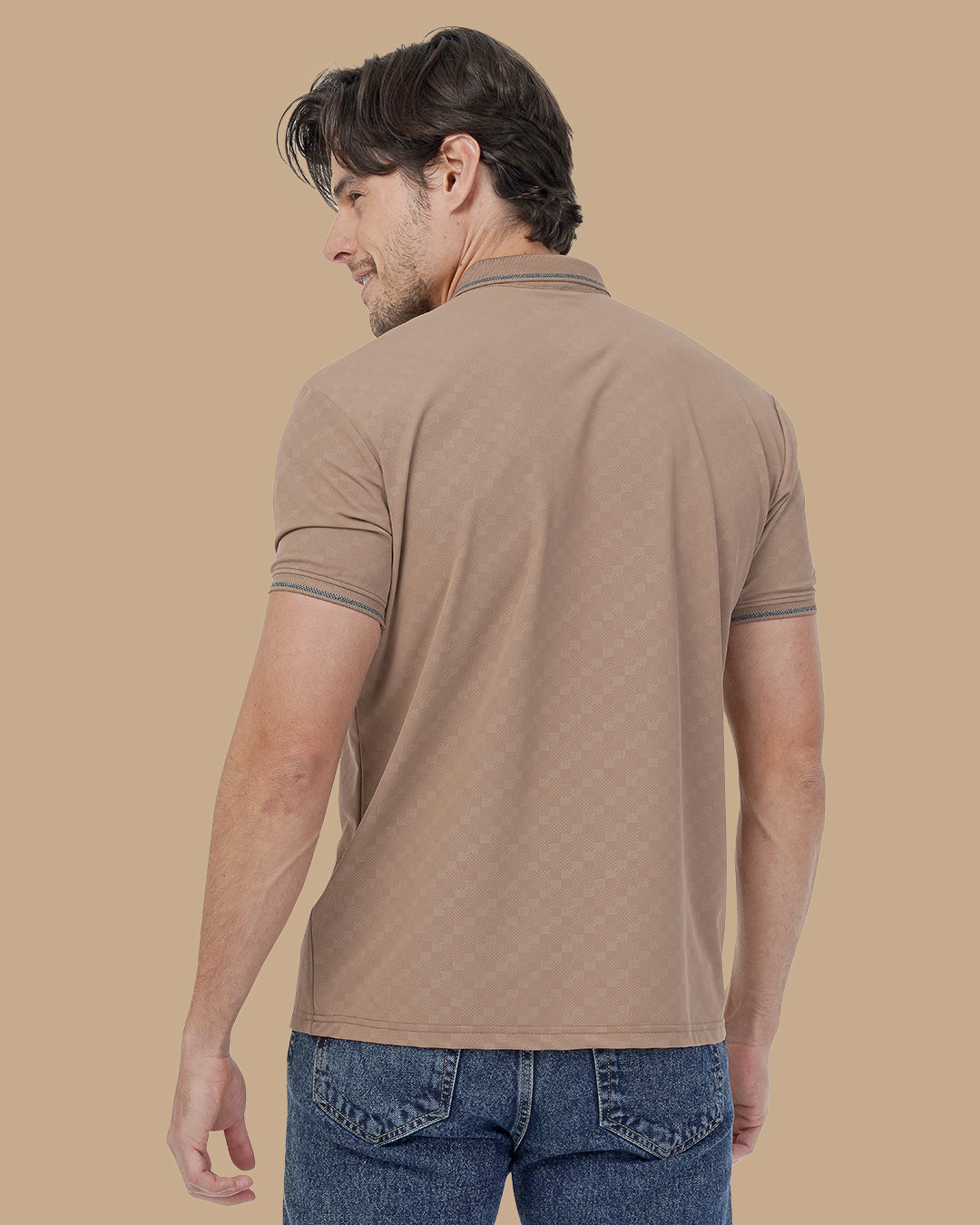 Camel Cotton Polo Shirt