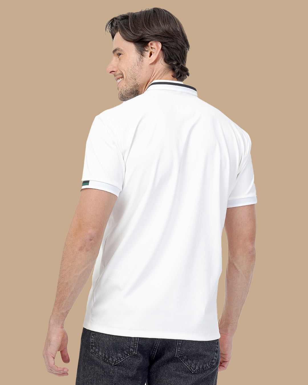 White Cotton Polo Shirt