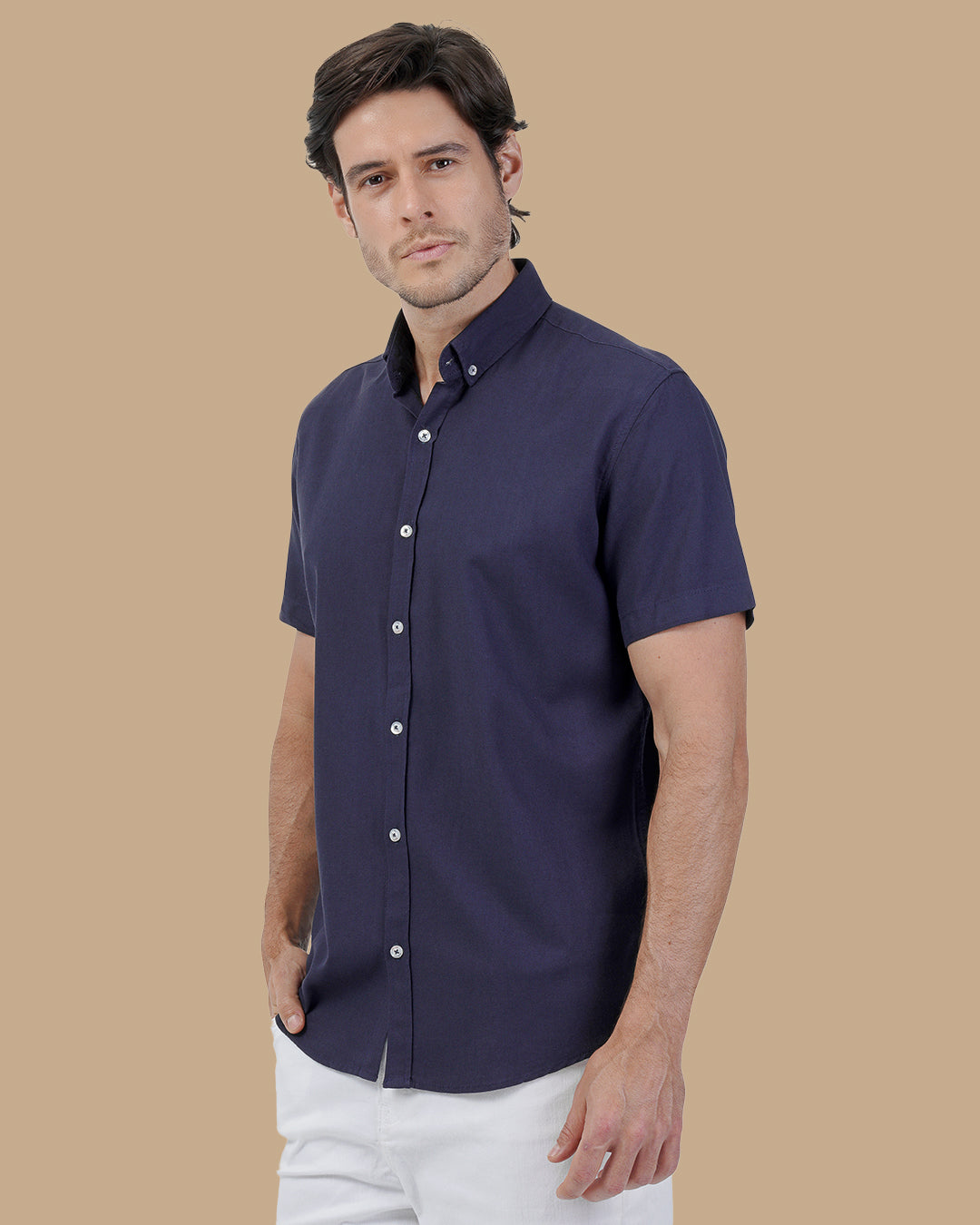 Navy Blue Cotton shirt