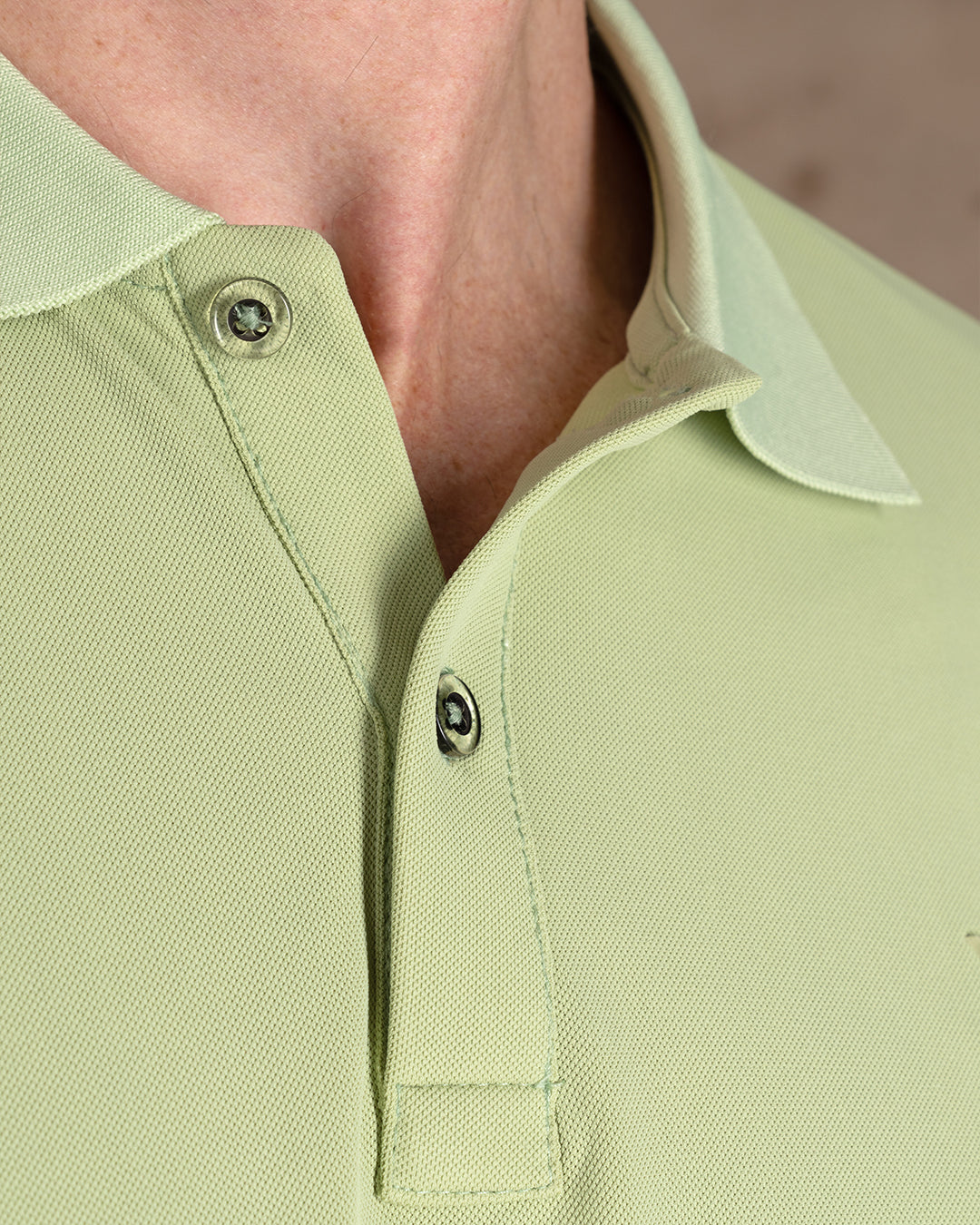 Mocha Cotton Knitted Polo Shirt Short sleeves