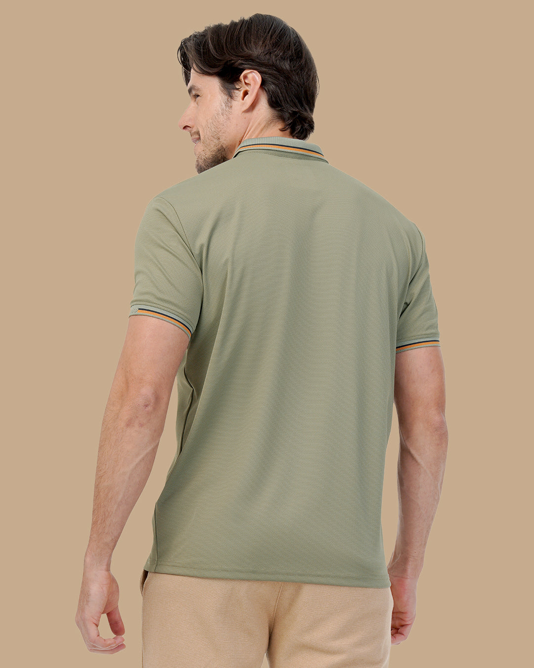 Light Olive Cotton Polo Shirt