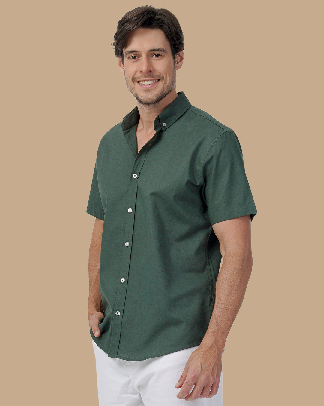 Dark Green Linen shirt