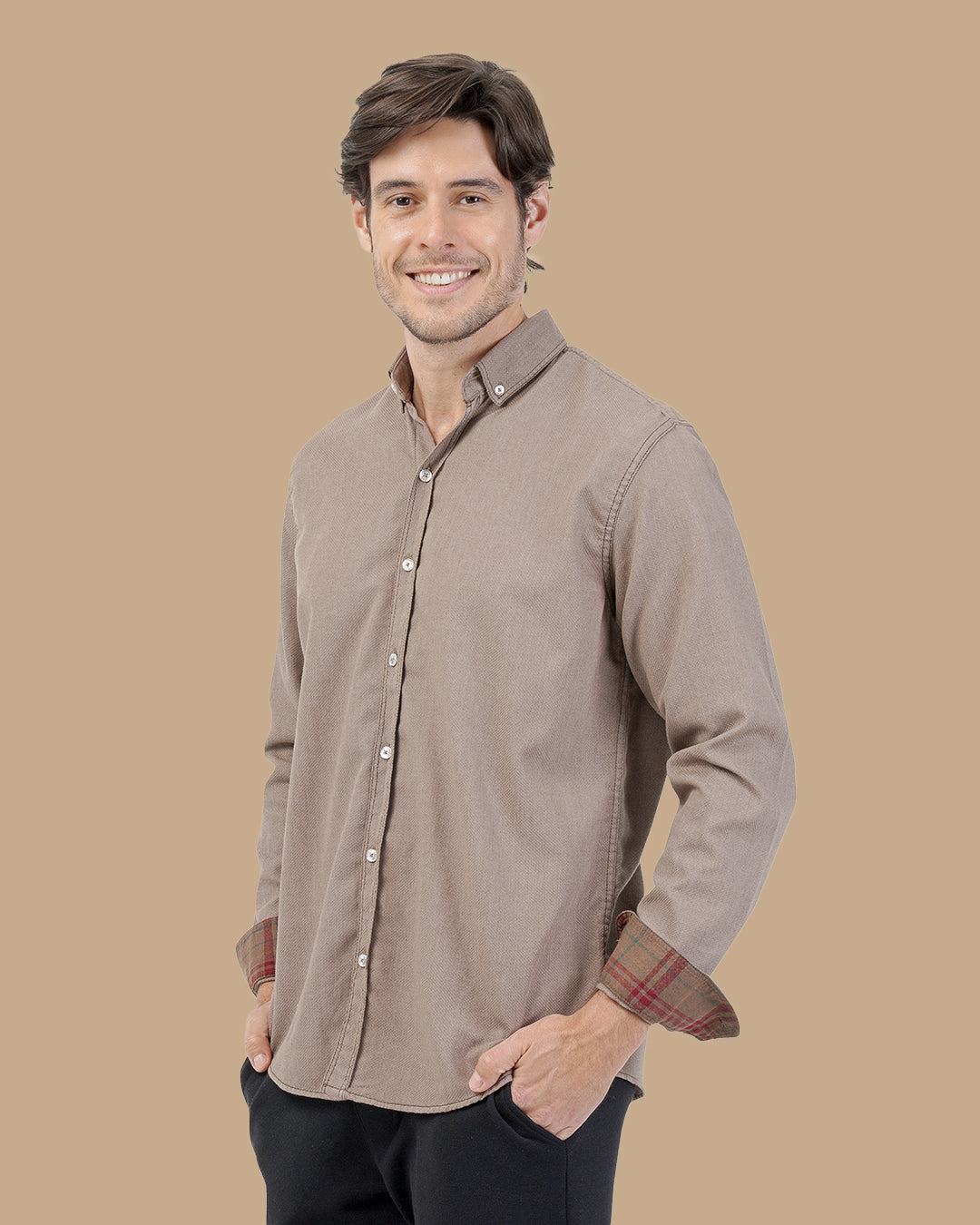 Brown Cotton shirt