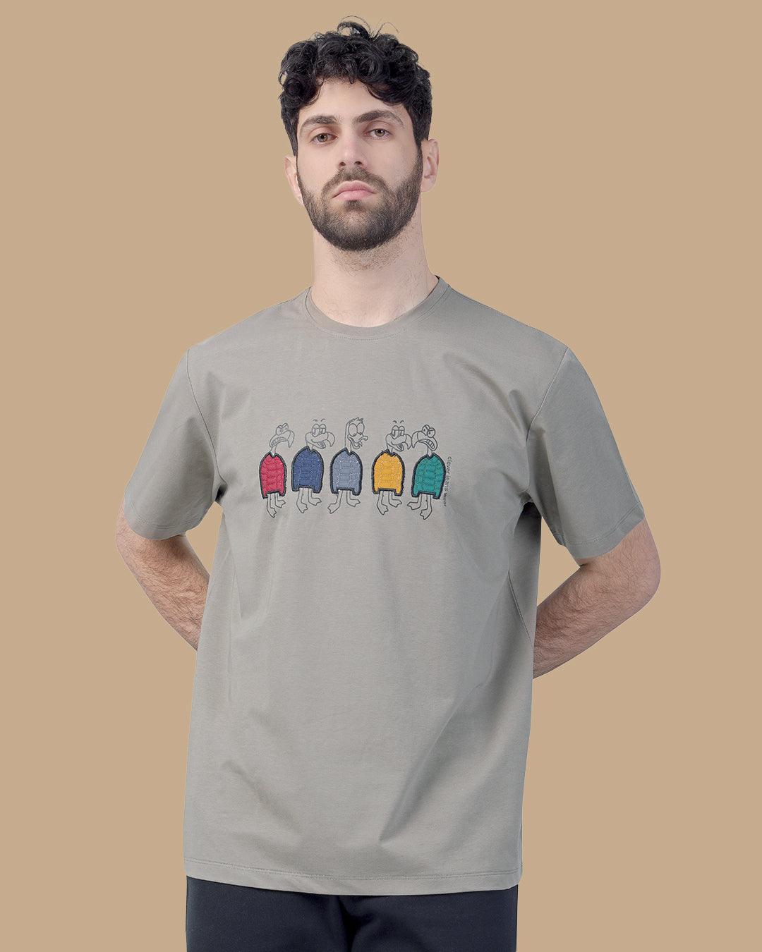 Khaki Cotton T-shirt
