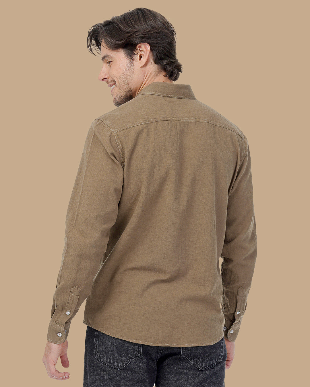Brown Cotton shirt