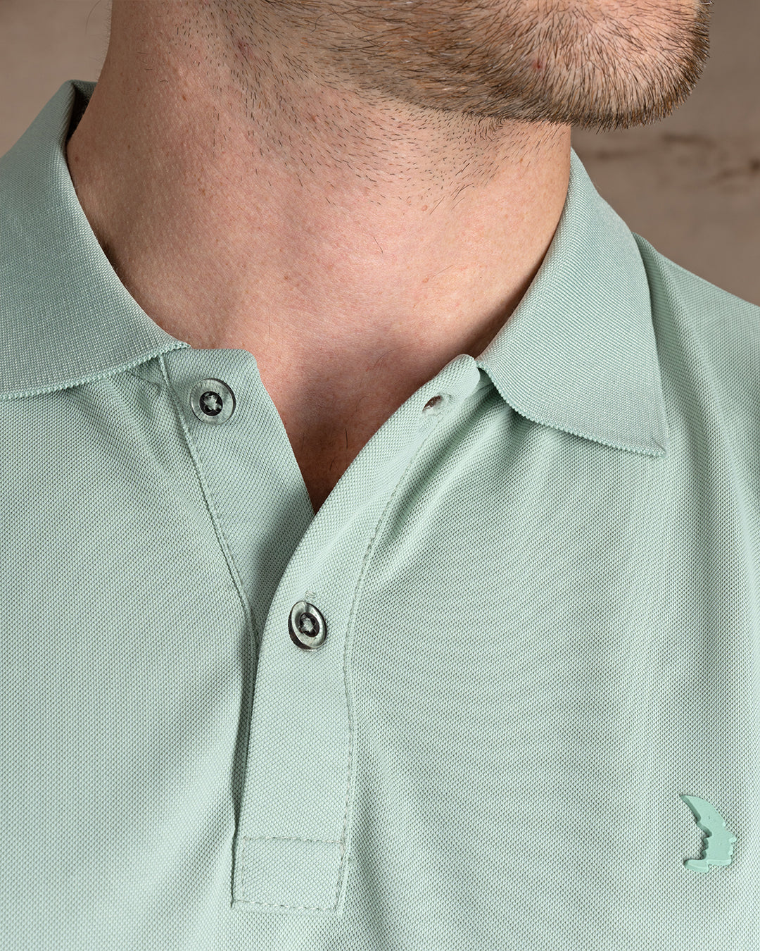 Mint Cotton Knitted Polo Shirt Short sleeves
