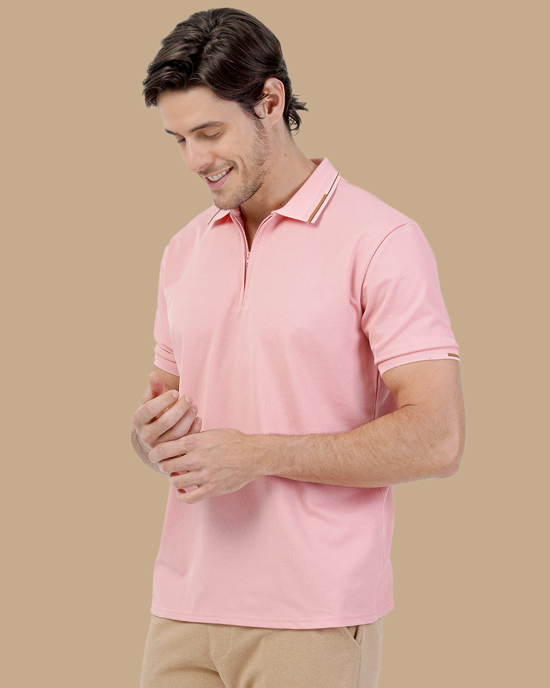 Rose Cotton Polo Shirt