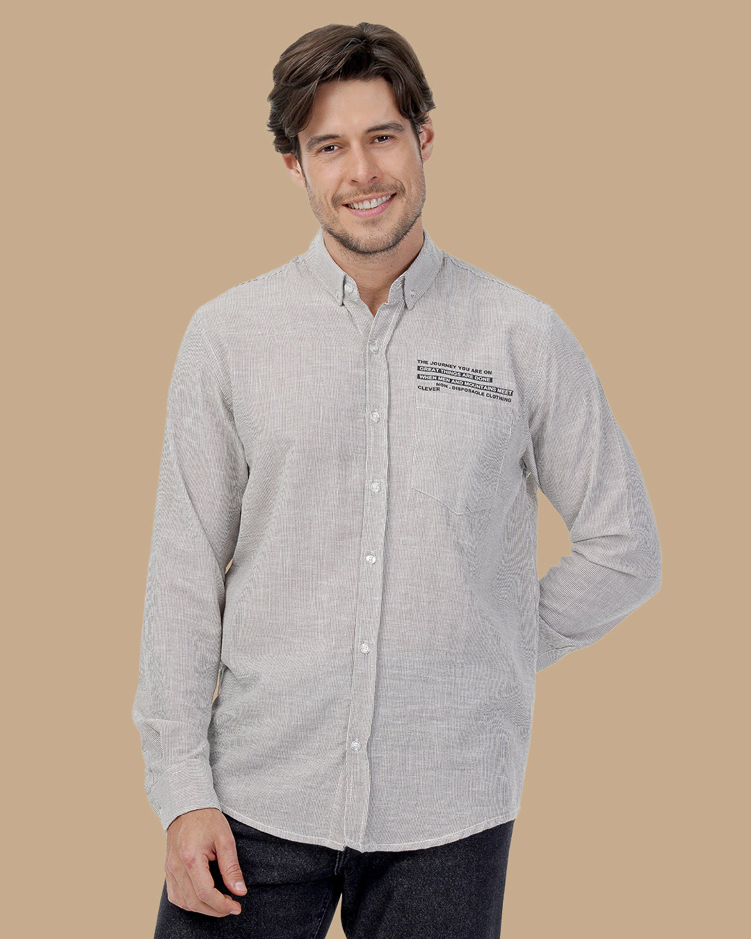 Brown Cotton shirt