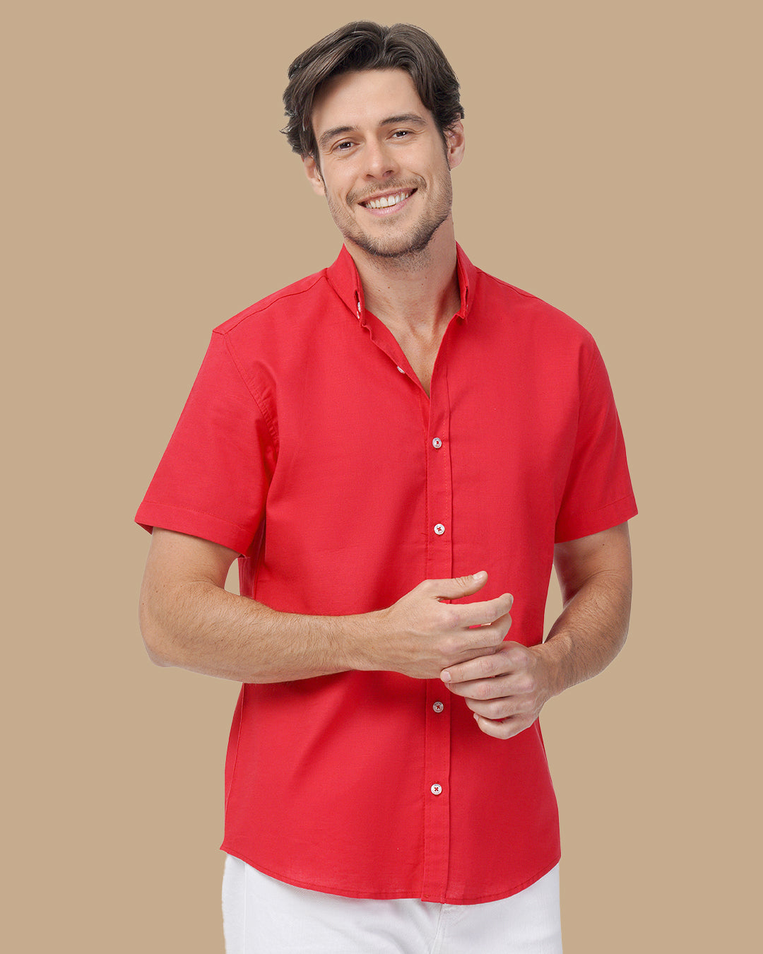 Red Linen shirt