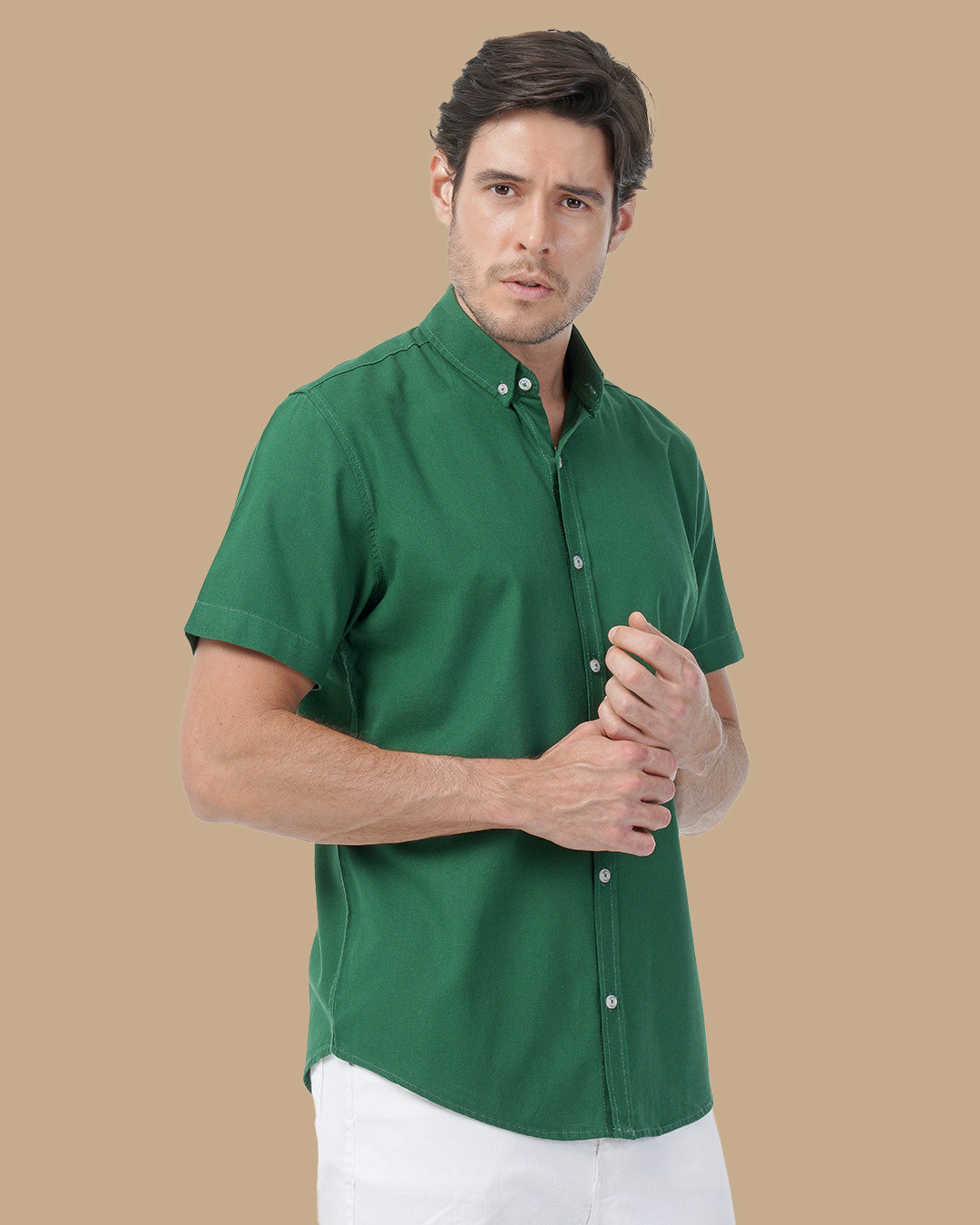 Royal Green Cotton shirt