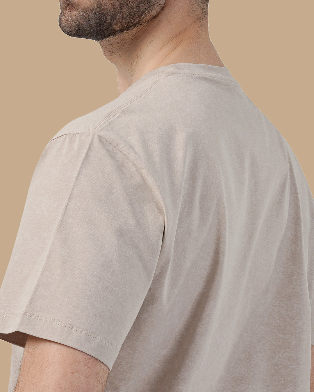 Beige Cotton T-shirt