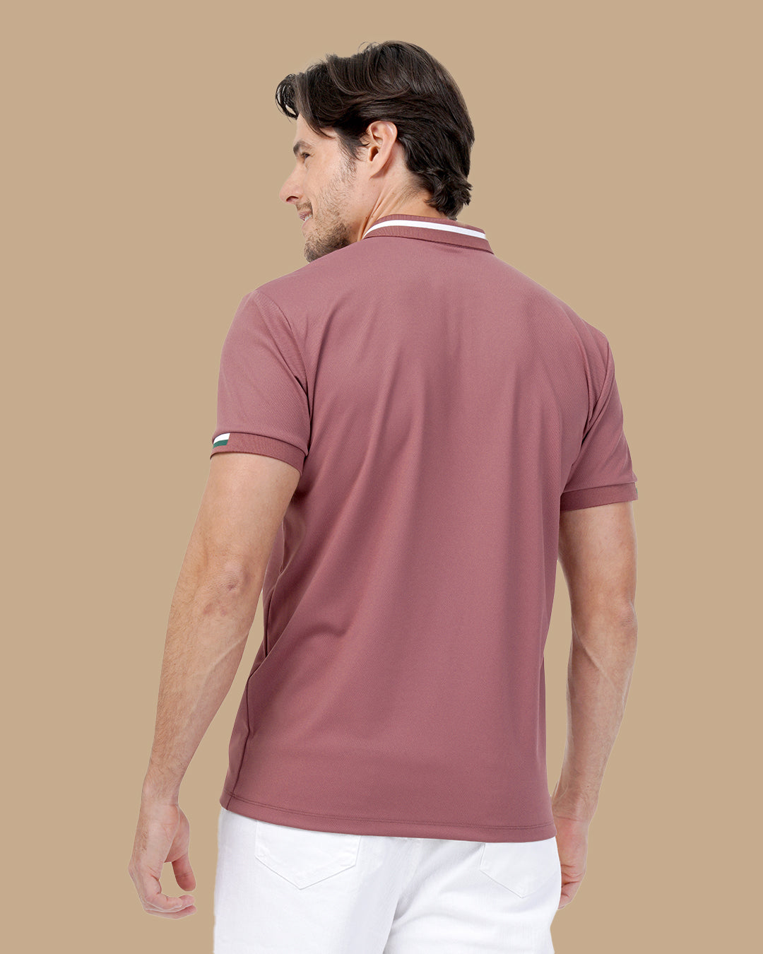Taupe Cotton Polo Shirt