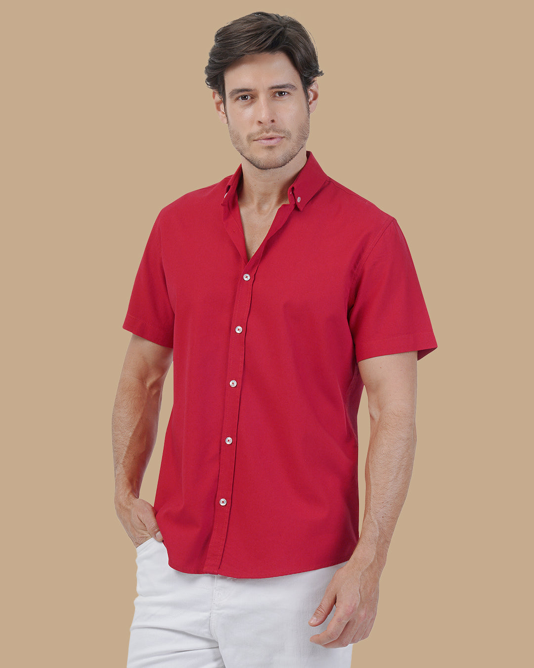 Red Cotton shirt