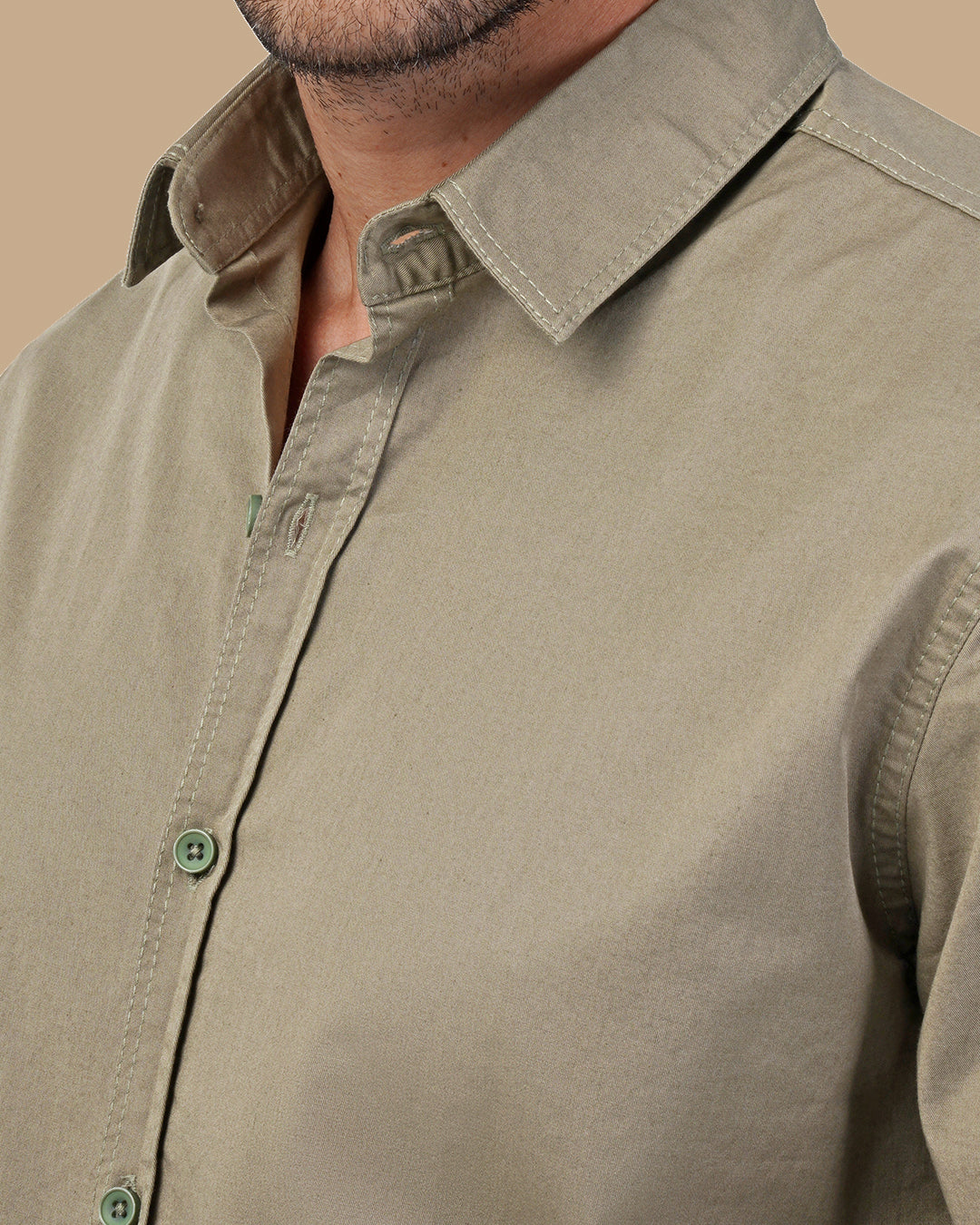 khaki Cotton shirt