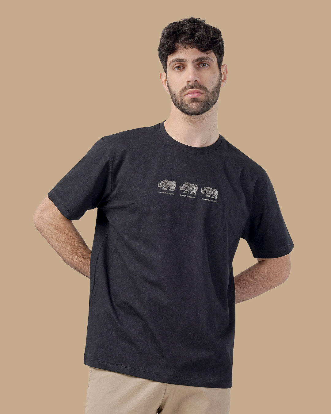 Black Cotton T-shirt
