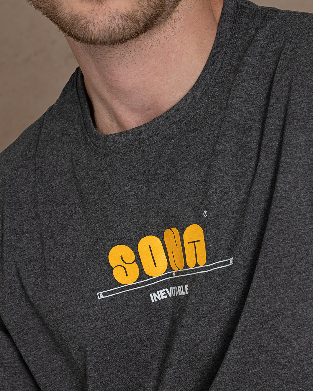 Charcoal printed Cotton T-shirt