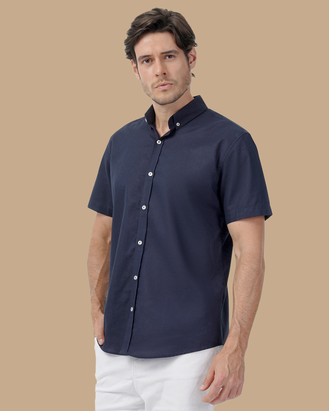 Navy Blue Linen shirt