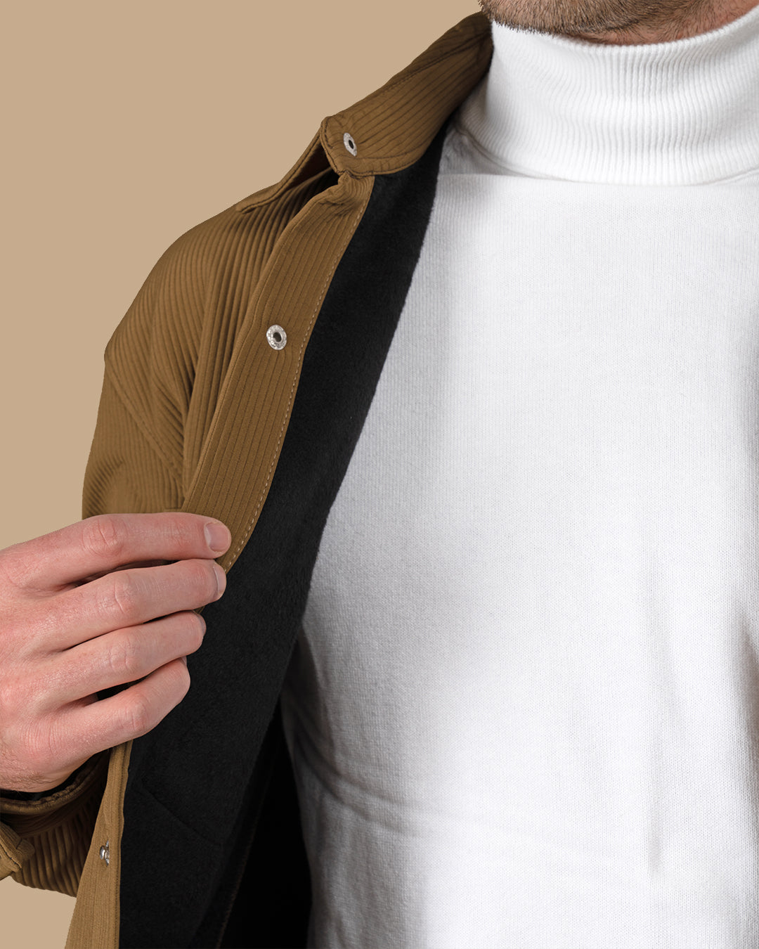 Brown waterproof winter shirt