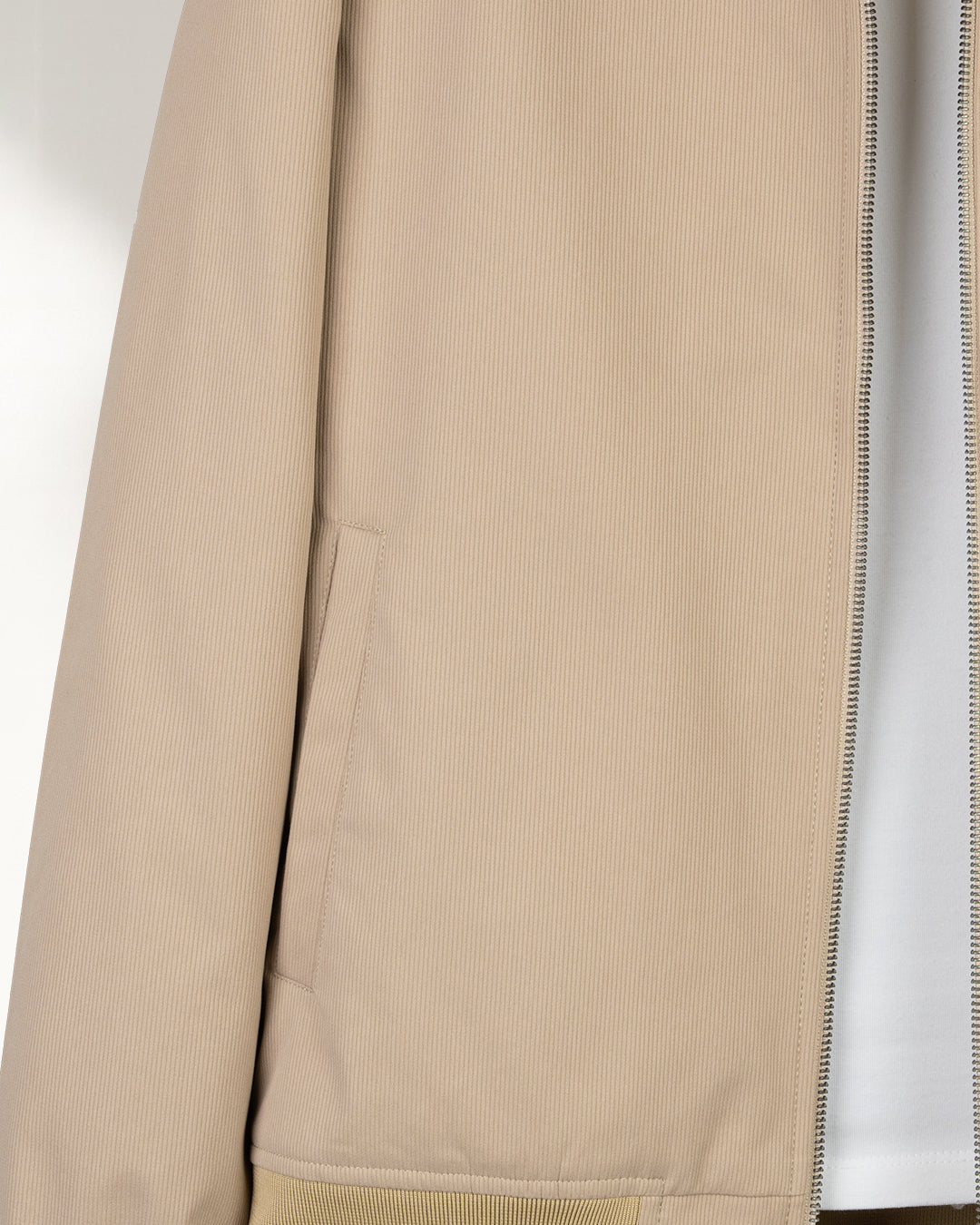 Camel Gabardine Winter Jacket with Fur Lining