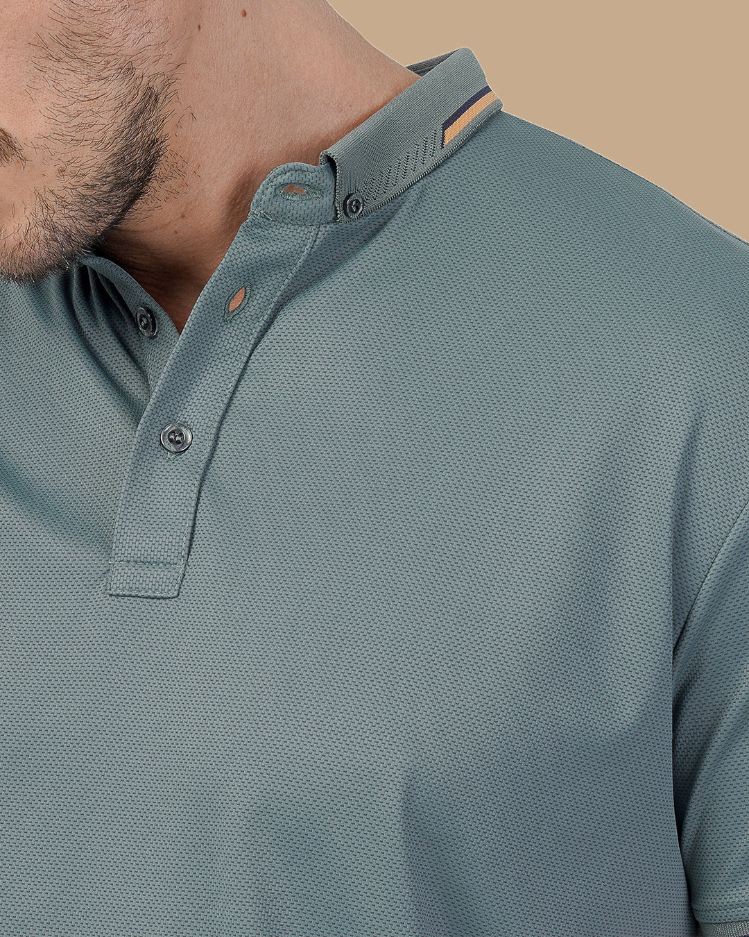 Mint Green Cotton Polo Shirt
