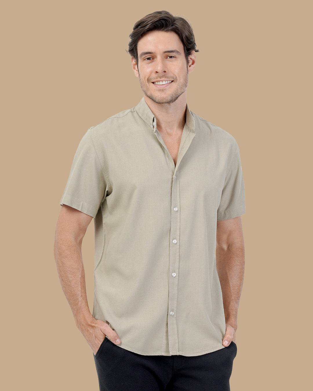 Beige Medium Cotton shirt
