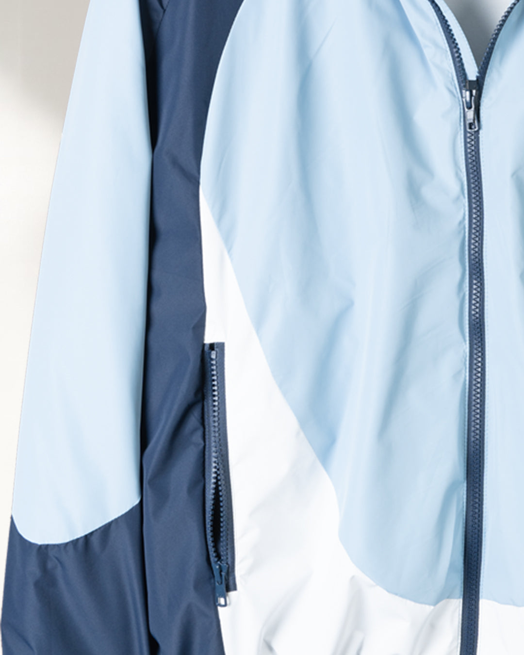Navy Color-block Sport Waterproof Jacket