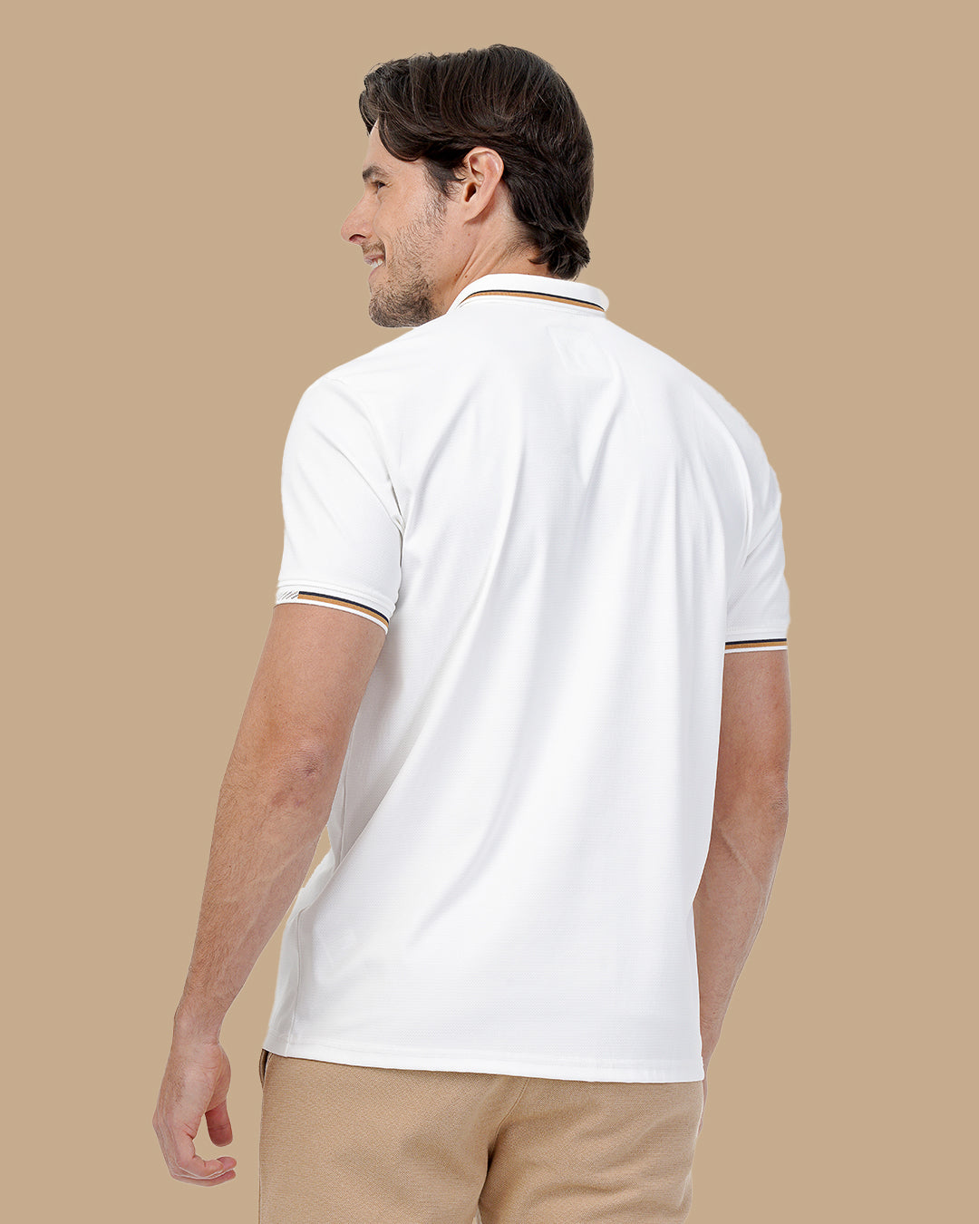 White Cotton Polo Shirt