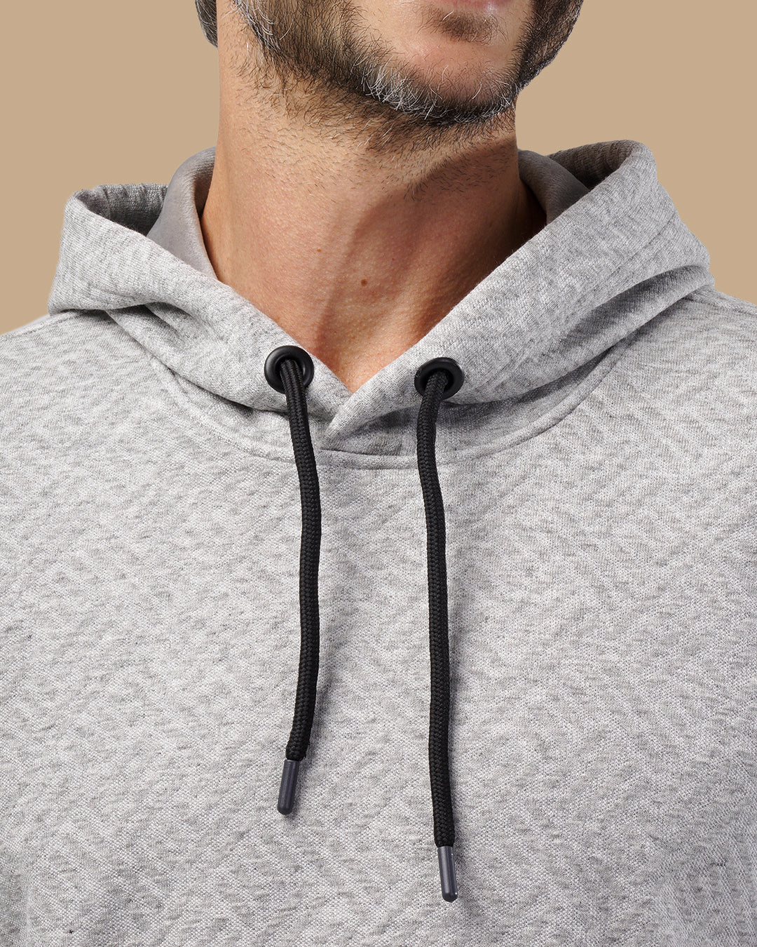 Grey Patterned Cotton Sweatshirt