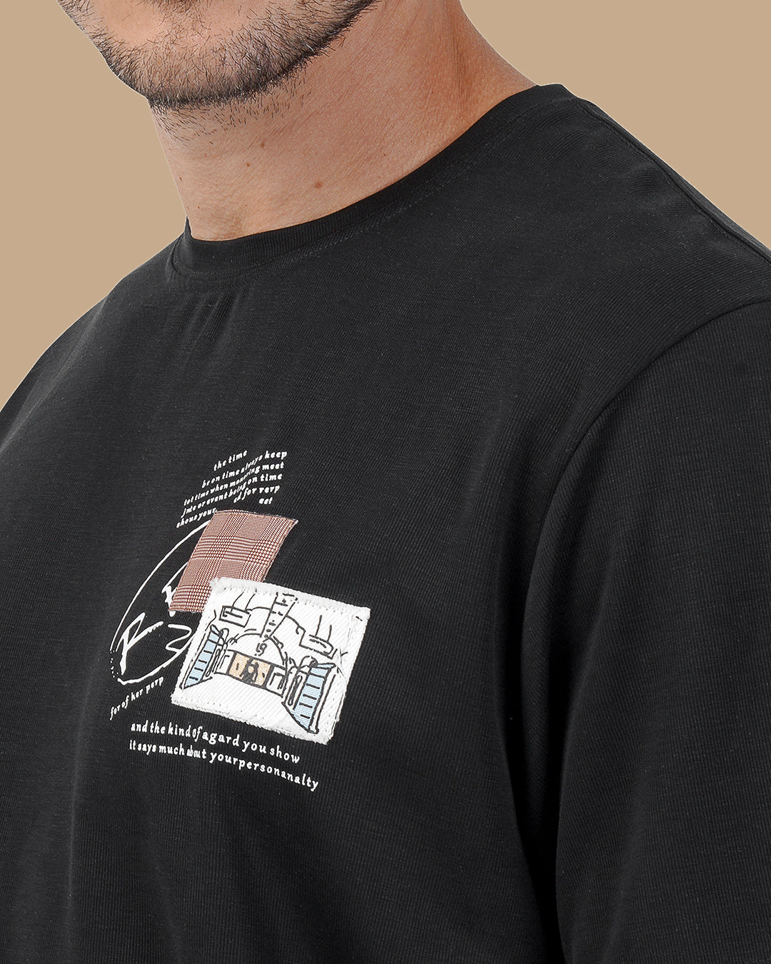 Black Cotton T-shirt