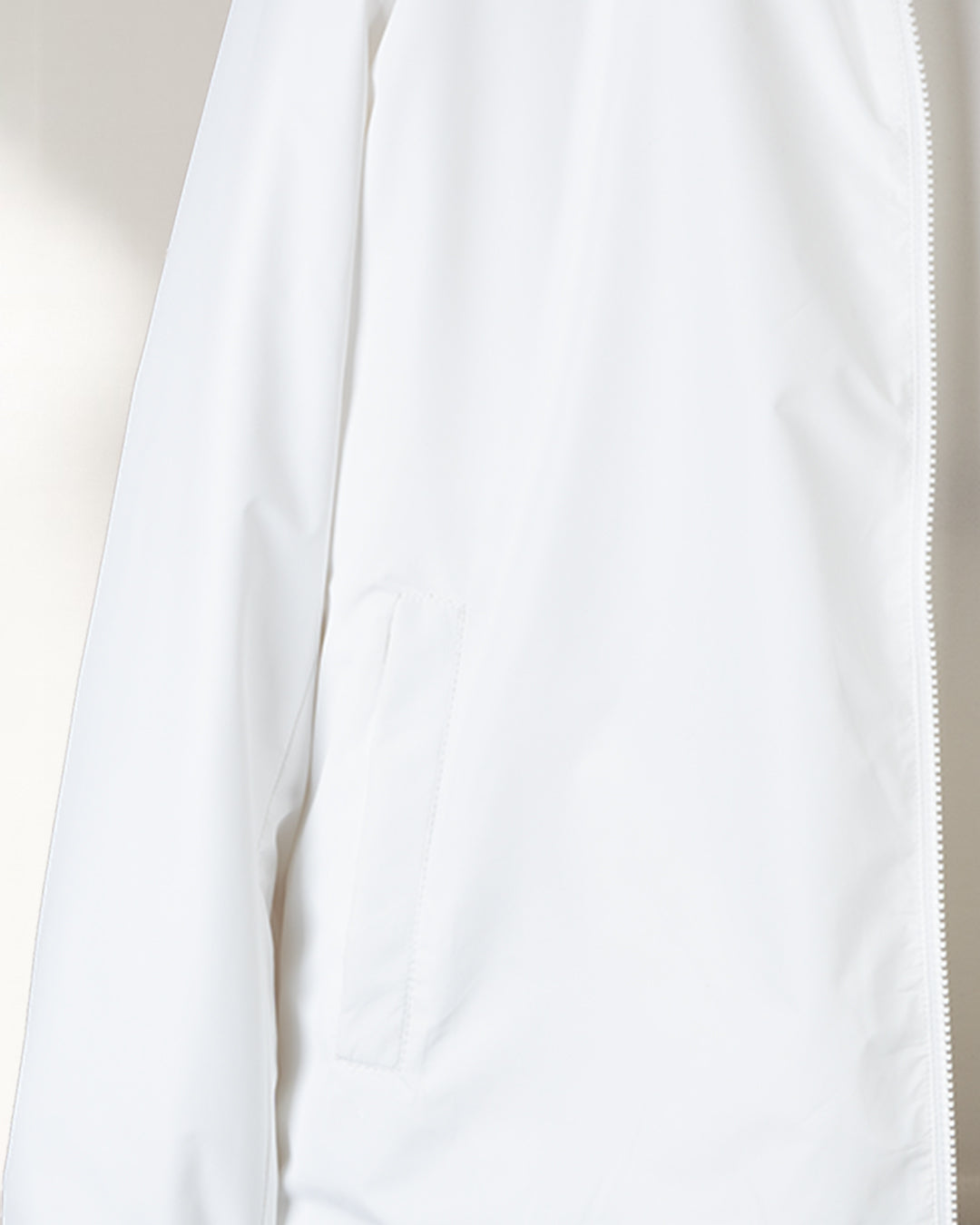 White Clever Half-Neck Waterproof Jacket