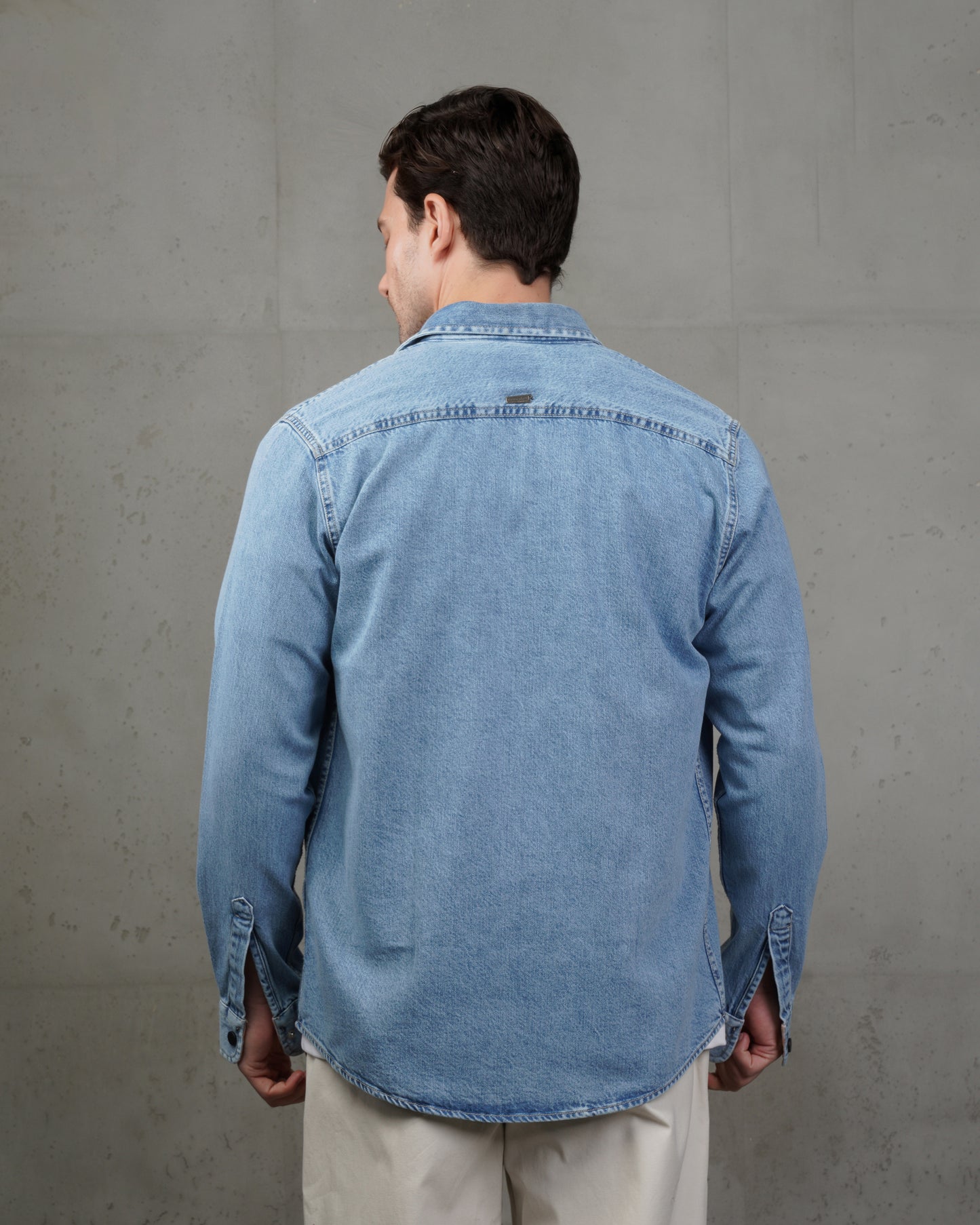 Light Blue Plain Denim Shirt