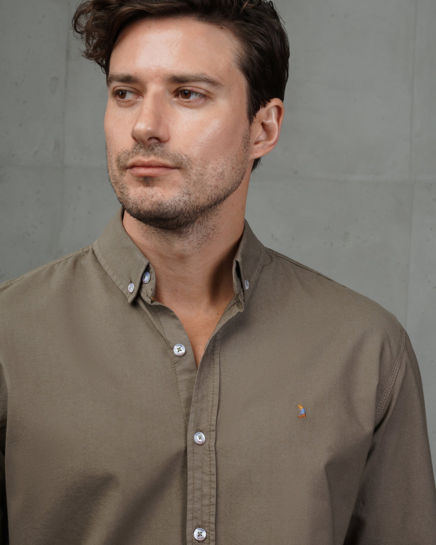khaki Oxford Cotton Shirt