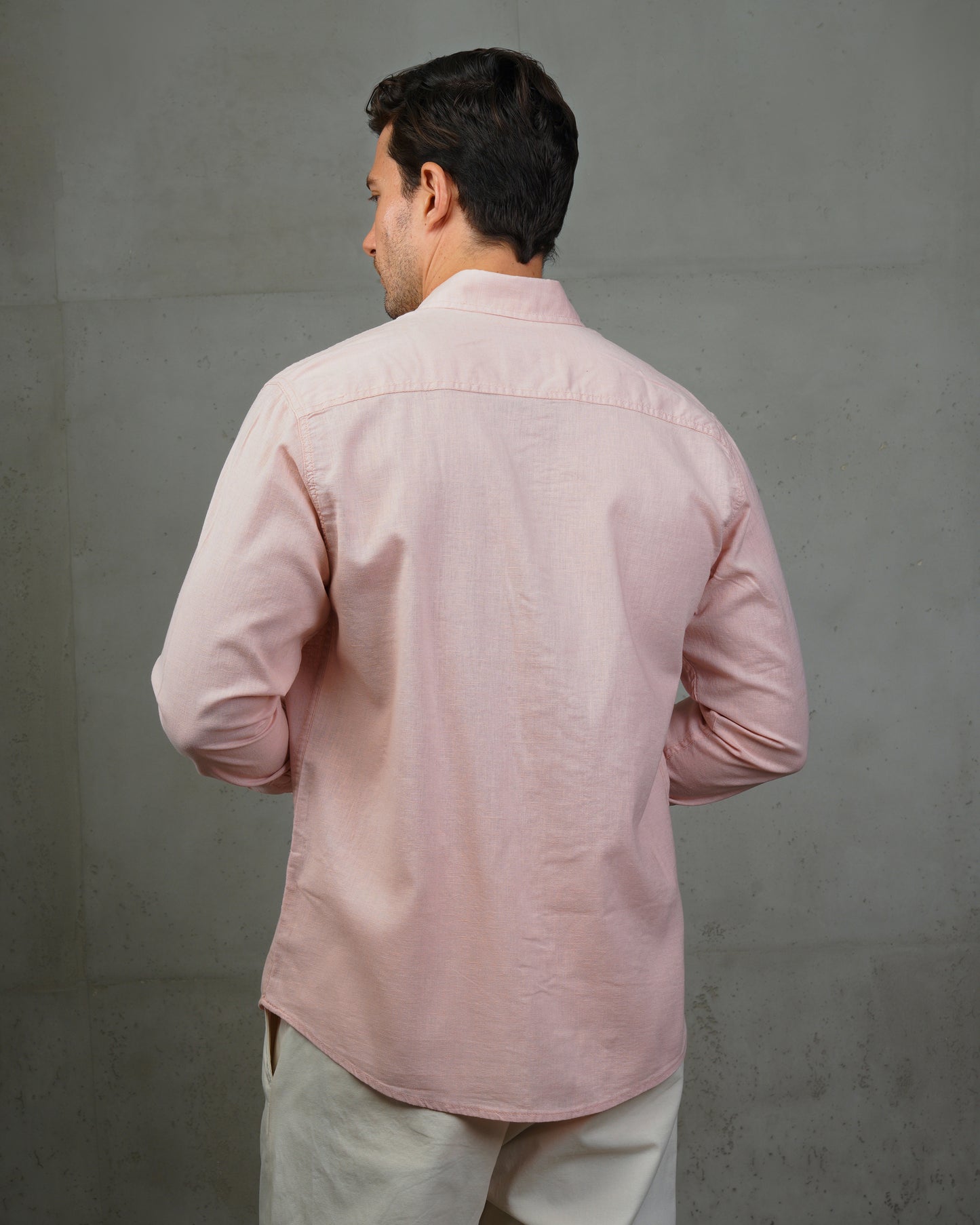 Light Rose Plain Cotton Shirt