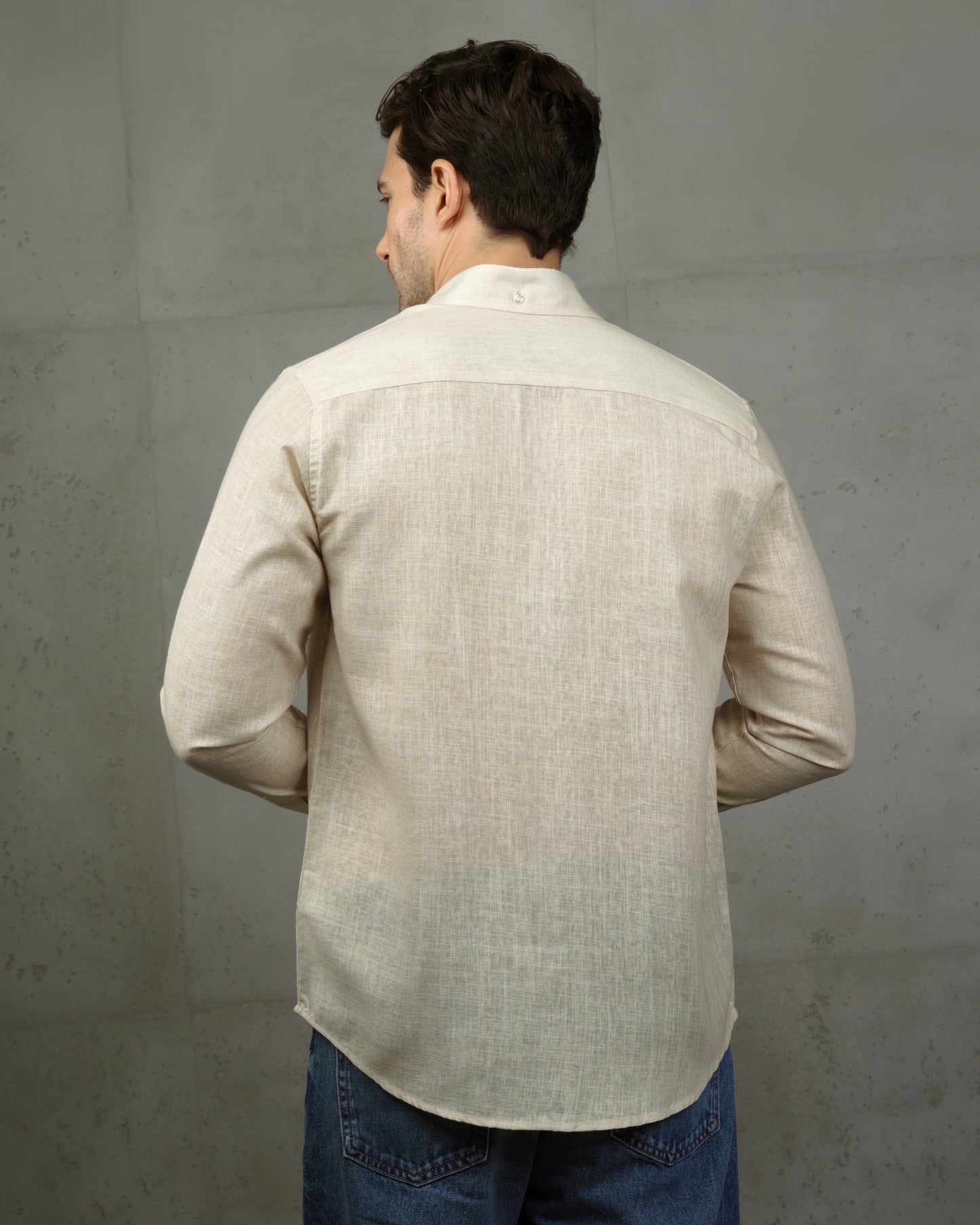 Yellow Linen Plain Shirt