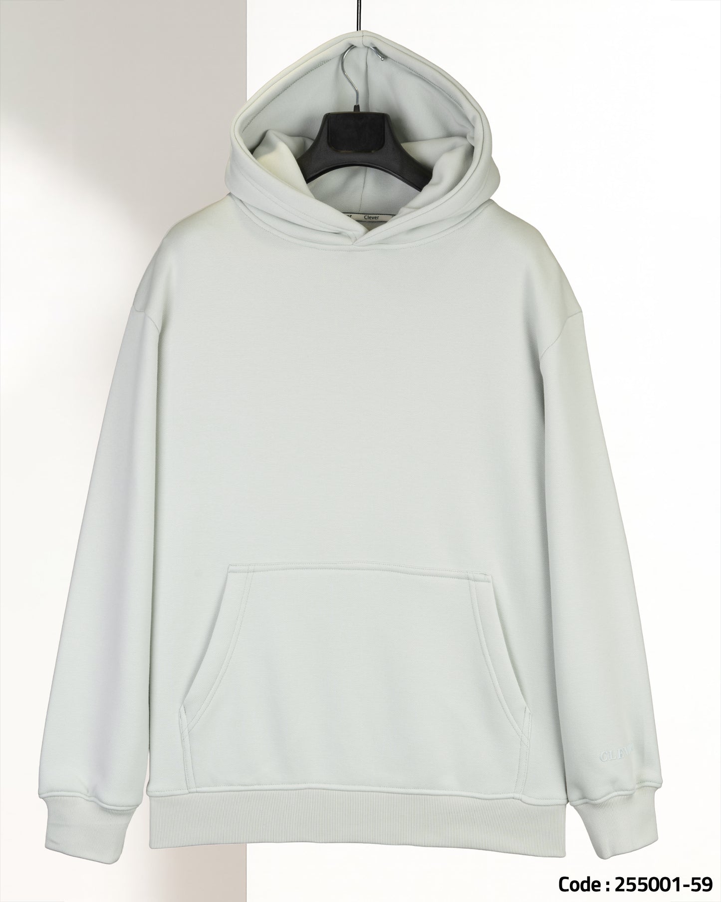 Light-Mint Green Basic Cotton Hoodie