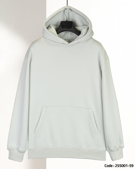 Light-Mint Green Basic Cotton Hoodie