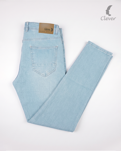 Snow Blue SLim Fit Denim Jeans