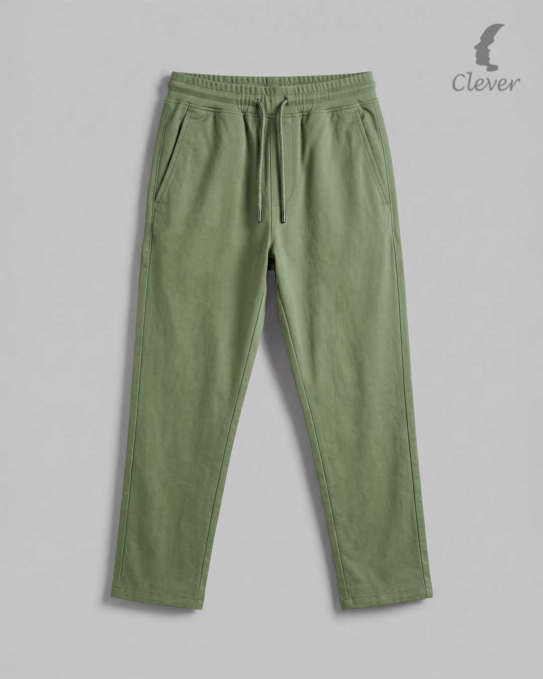 Olive Wide Leg Melton Cotton Sweatpants
